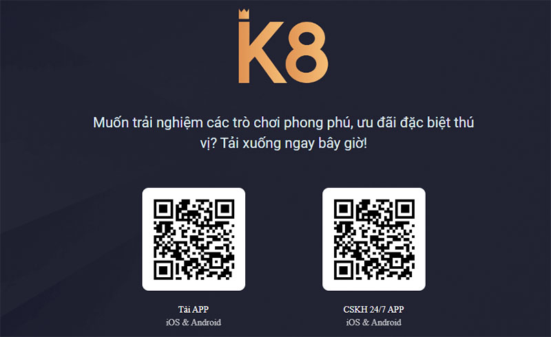 cài đặt K8 mobile app